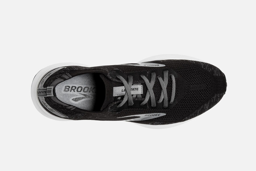 Brooks Levitate 4 Road Running Shoes Womens Black/White 053718-DVT